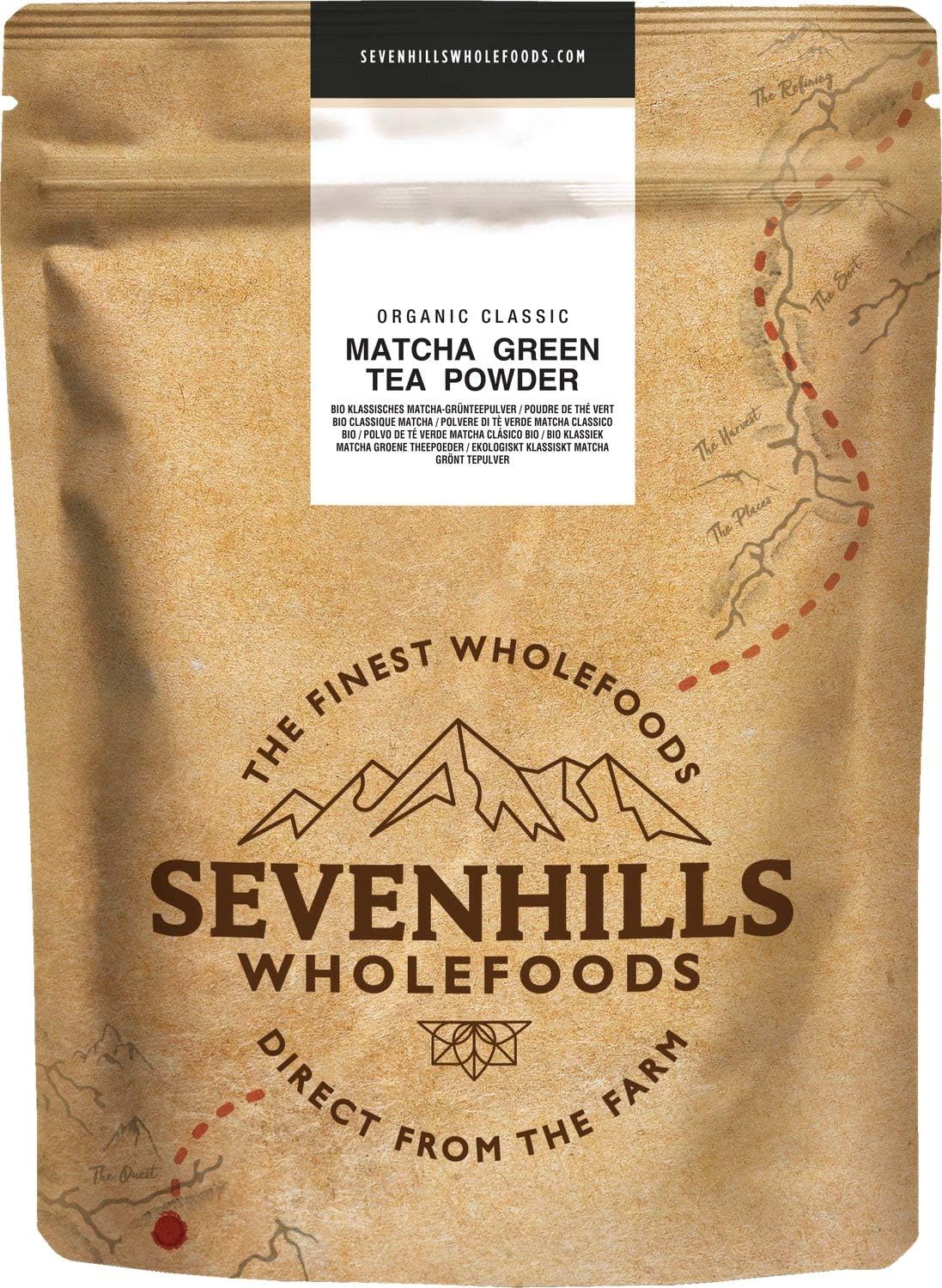 Sevenhills Wholefoods Organic Japanese Matcha Tea Powder 100g, from Uji, Kyoto, Japan, For Drinking & Baking