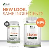 Nu U Nutrition L-Lysine 1000mg 180 Tablets Vegan UK Made 6 Months view 7