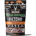 Boma Biltong - Air-Dried Grass Fed, GRASS FINISHED Beef Jerky Snack | Keto, Paleo, Gluten Fee, Whole30 | South African Beef Jerky Biltong (4 Ounce)
