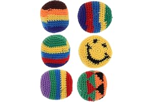 Gadpiparty 6-Pack Wool Yarn Kids Sandbag Toy, Fun Earthbag Game for Indoor and Outdoor Play, Assorted Colors