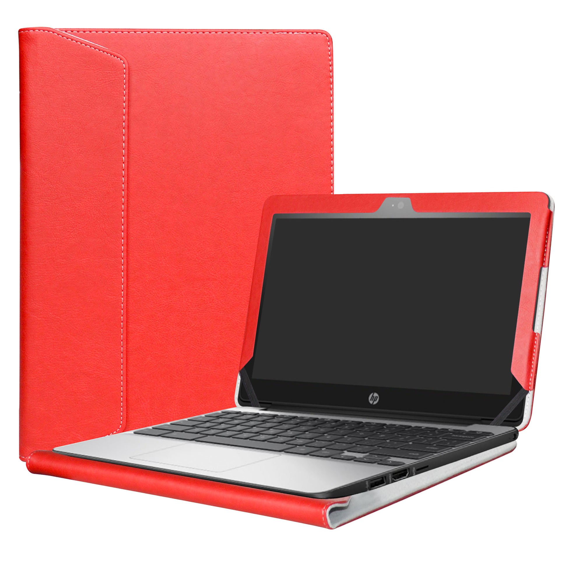 Alapmk Protective Case Cover For 11.6" HP Chromebook 11 G5 EE / G4 / G3 / G2 / G4 EE / 11-2000 Series Laptop,Red