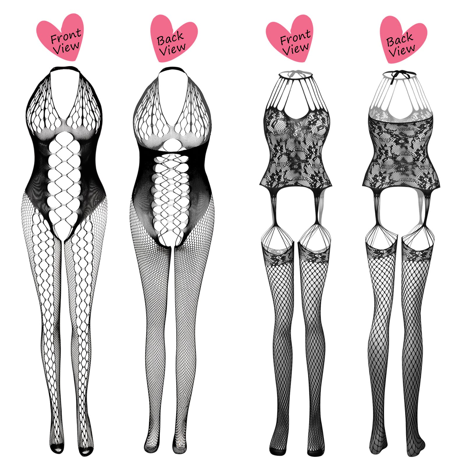 Women’s Lingerie BabyDoll Fishnet Bodysuit Sexy Nightwear(12 Pack)