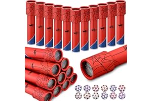 Hiboom 24 Pack Kaleidoscope for Kids Spider Pattern Birthday Return Gifts Retro Educational Kaleidoscopes Toy Birthday Party Gift Bag Filler School Carnival Prize and Christmas Stocking Fillers