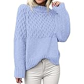 PRETTYGARDEN Oversized Sweaters for Women 2025 Fall Cute Cable Knit Long Sleeve Crewneck Chunky Pullover Tops Winter Clothing