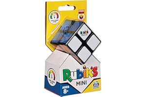 Rubik's, Spin Master The Original 2 x 2 Mini Cube with 2 Layers of 4 Cubes, Professional Color Combination Brain Teaser, Pock