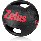 ZELUS Medicine Ball with Dual Grip| 10/20 lbs Exercise Ball |Weight Ball with Handles| Textured Grip Exercise Ball |Strength Training| Core Workouts