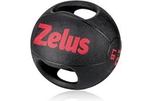 ZELUS Medicine Ball with Dual Grip Exercise Ball Weight Ball with Handles, Textured Grip Exercise Ball for Strength Training 