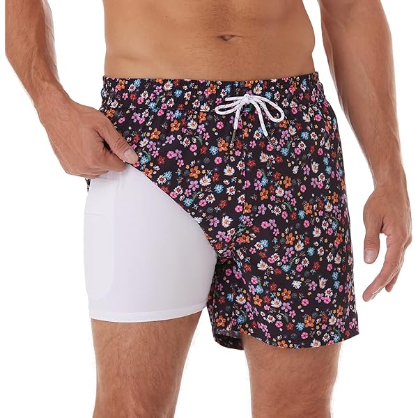 Fashion Swimsuit Men Splice Printed Beach Work Casual Men Short Trouser Shorts P