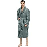 NY Threads Mens Robe, Luxury Plush Fleece Mens Bathrobe, Spa Bath Robe for Men