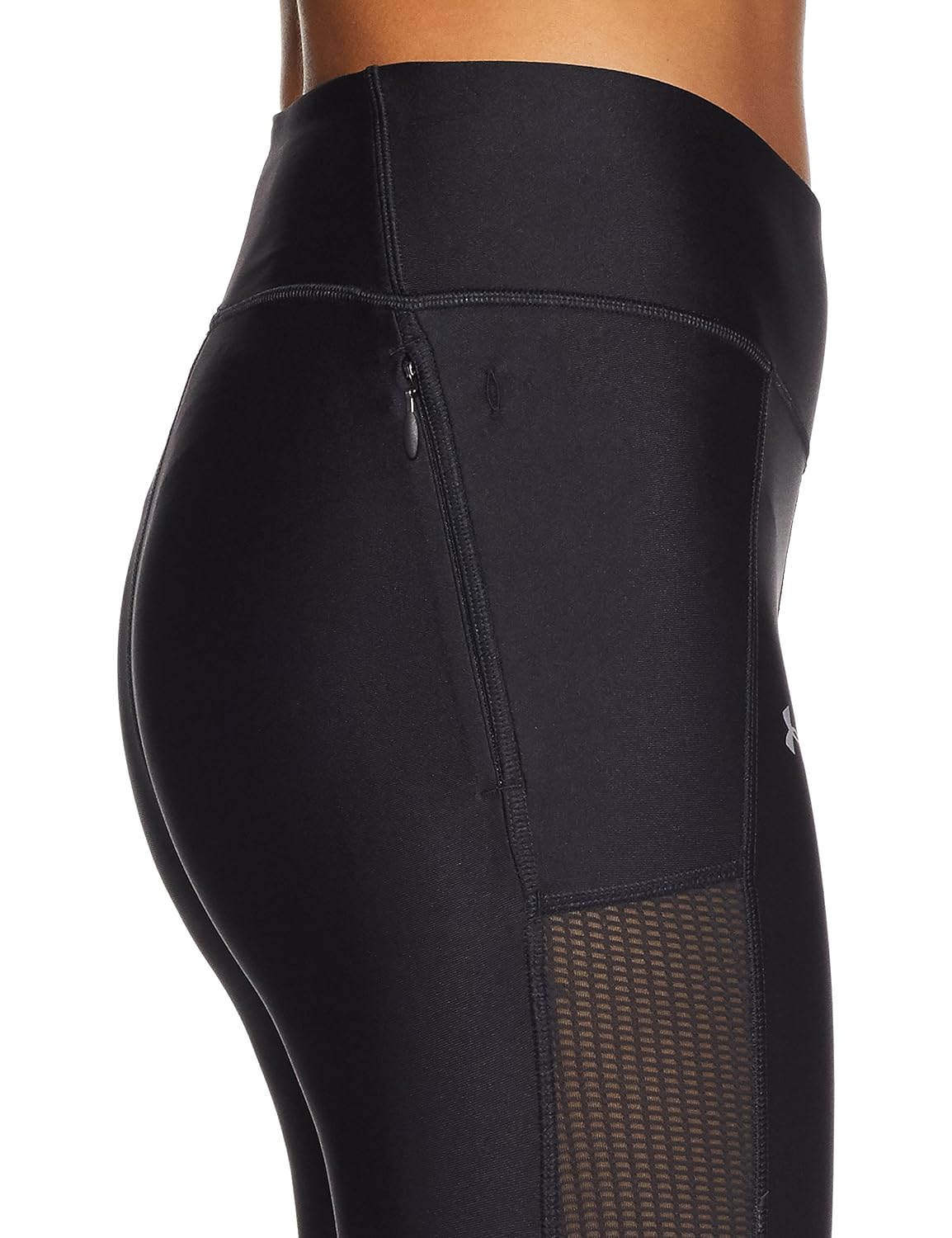 under armour fly-by mesh inset capri women's sports leggings