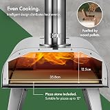 VonHaus Pizza Oven Outdoor 12” Tabletop with Peel Cutter Chopping Board Storage view 3