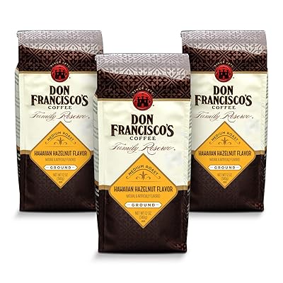 Don Francisco's Ground Hawaiian Hazelnut Flavored Coffee (3 x 12-ounce bags)