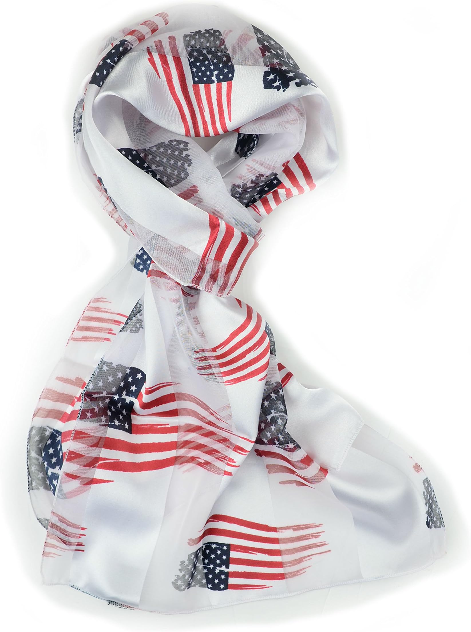 USA Flag Scarf, Patriotic, Red, White and Blue American Flag Scarf