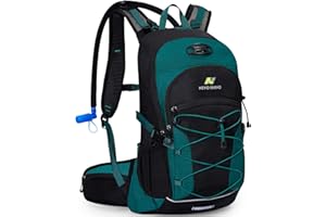 N NEVO RHINO Hydration Backpack 3L Water Bladder, Hiking Water Backpack with Rain Cover, Insulation Hydration Daypack Rucksack for Cycling