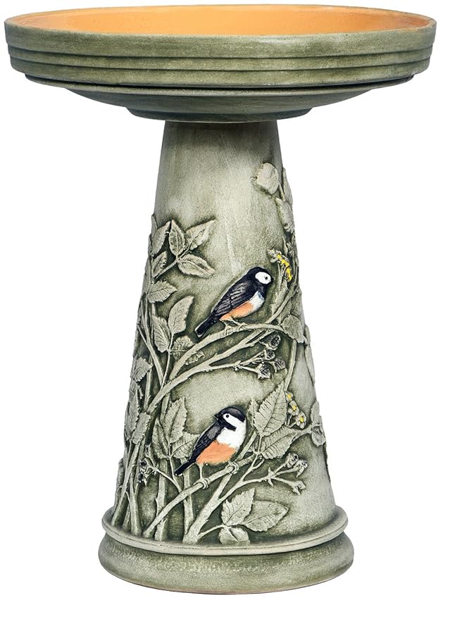 Burley Clay Chickadee Bird Bath Set Amazon.co.uk Garden & Outdoors