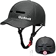 Gudook Bike Helmet Adult - Bicycle Helmets for Men Women - with LED Rear Lights - Baseball Cap Style Adjustable Scooter Helmets for City Road Commuter Cycling Biking Skating