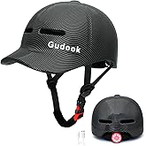Gudook Bike Helmet Adult - Bicycle Helmets for Men Women - with LED Rear Lights - Baseball Cap Style Adjustable Scooter Helmets for City Road Commuter Cycling Biking Skating