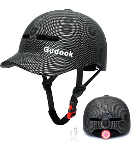 Casque De Protection Uchoose - Style Casquette - Pour Trottinette, Vélo, Roller - Blanc