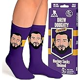 Major League Socks – Collectible NHL Los Angeles Kings Featuring Players – Unisex, One Size (7-13)