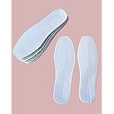 Shoe Pads Inserts for Women Comfort, 4 Pairs Cotton Barefoot Insoles, Thin Breathable & Trim to Fit Insoles for Flats, Heels and Dress Shoes (White, 8 Women / 7 Men)