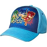 PJ Masks Boys' Baseball Cap - 3D Catboy, Owlette, Gekko Curved Brim Snap Back Hat (2T-7)