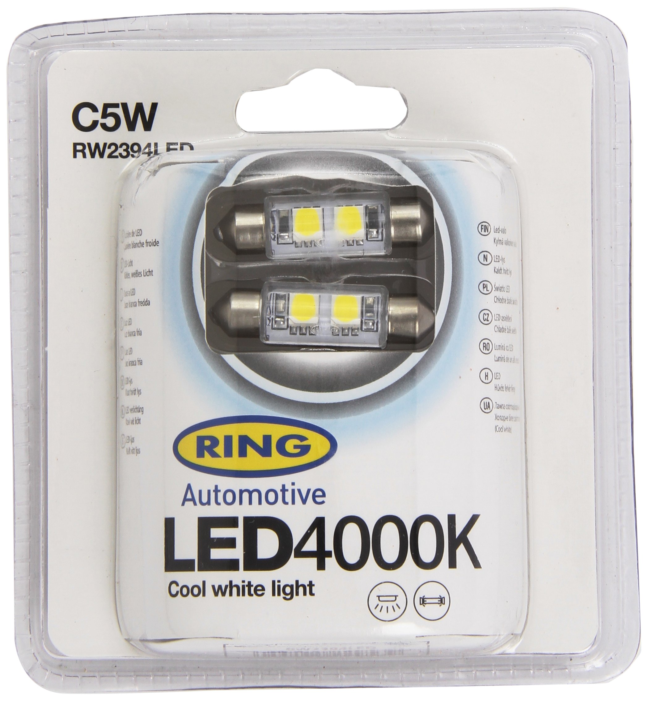 Ring Automotive RW2394LED 12V C5W 4000K Ring Cool White Led (239)