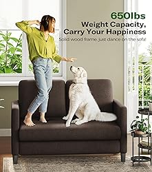 Welzona Loveseat Sofa, 51" Small Sofa Couch for