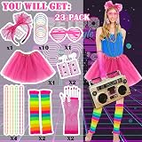 Ronilp 80s Fancy Dress Women Neon Party Costume Accessories Set Tutu Leg Warmers view 2