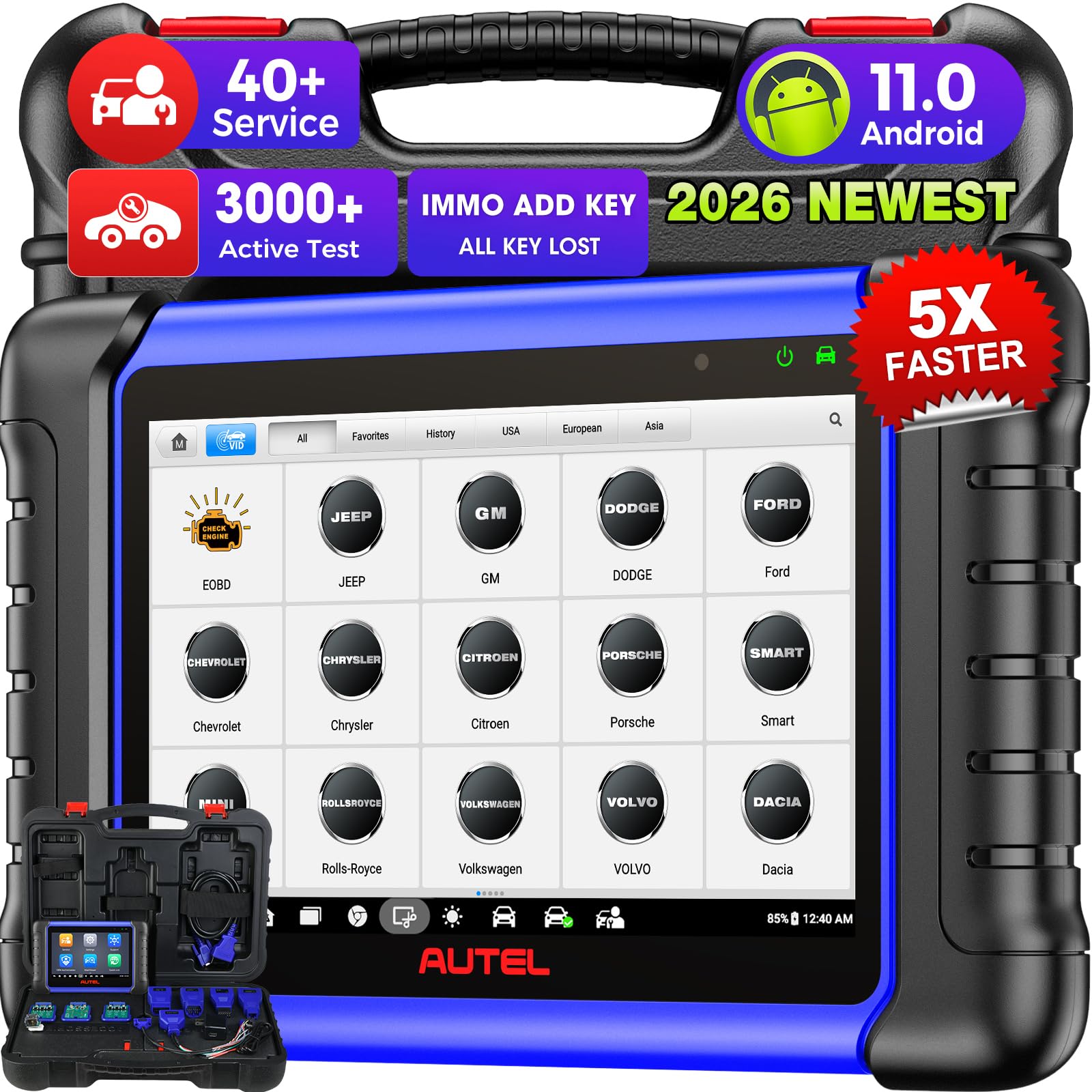 Autel Scanner MaxiIM IM508S with XP200 Key Programmer, 2025 Up of IM508 KM100 Programming Tool, 2-Years Update, Expert & Smart Mode, Bidirectional 3000+ Tests, 40+ Hot Services, OE All Sys Diagnostic