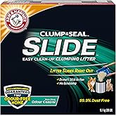 ARM & HAMMER Cat Litter, Clump & Seal Slide, Non-Stop Odour Control, 7 Days of Odour Control, Dust Free, Clumping Clay Litter