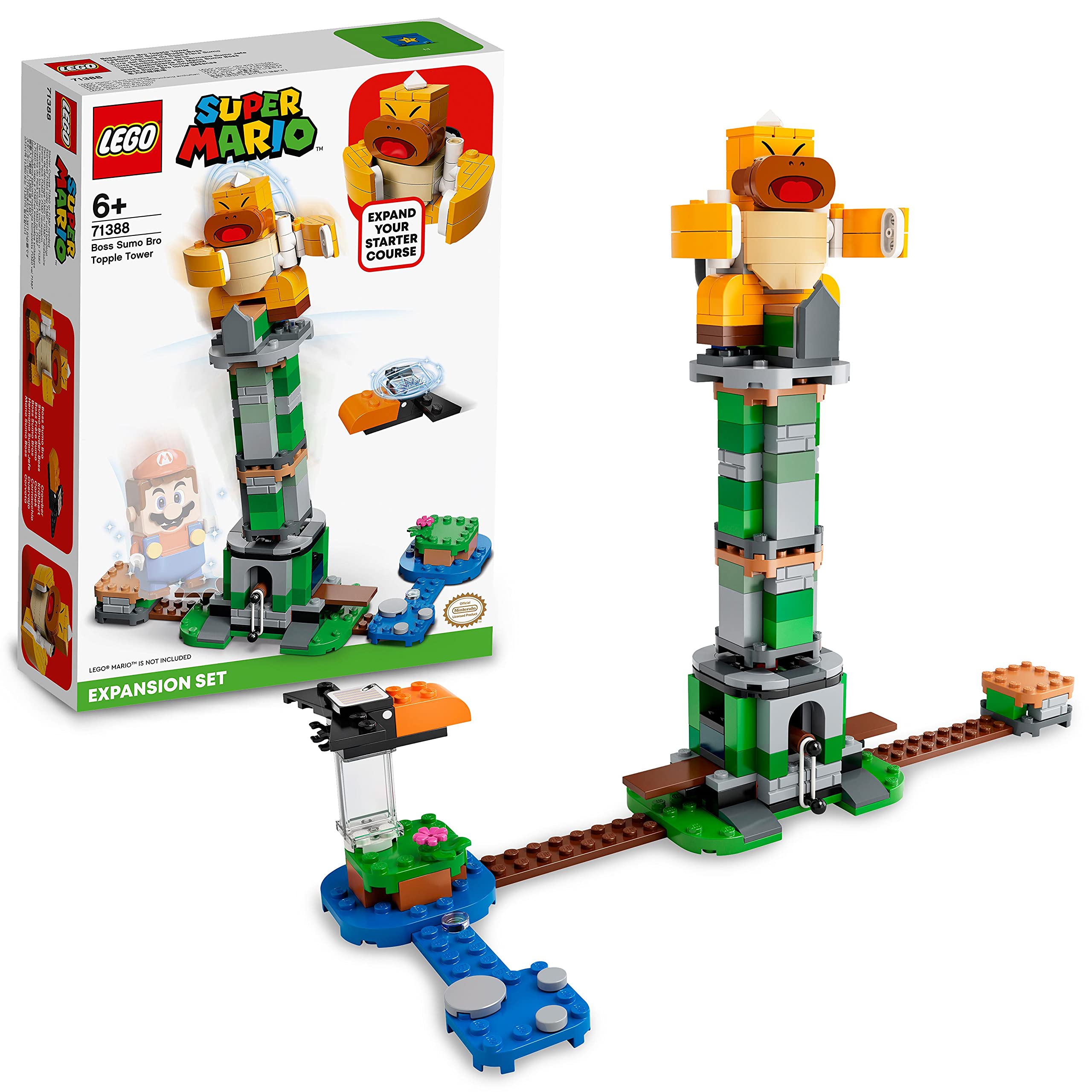 LEGO 71388 Super Mario Boss Sumo Bro Topple Tower Expansion Set, Collectible Buildable Game Toys with Figures, Gift Idea for Boys and Girls age 6 Plus