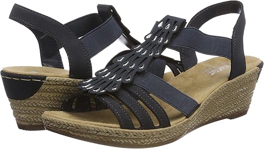 rieker navy blue sandals