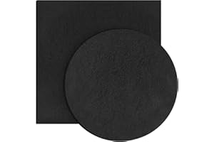 auroray 2 Pcs Oil Drain Splash Pad, 22'' Square No Splatter Pad and 15" Round Oil Splash Pad for Oil Change Pan Transmission Drain Pan, Black