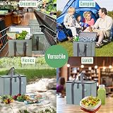 VENO 2 Pack Large Insulated Reusable Grocery Bag with Hard Bottom view 6