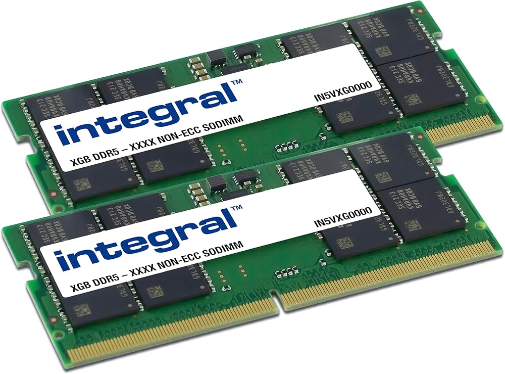 Integral 32GB DDR5 SODIMM Kit 2x16GB 5600MHz Laptop RAM