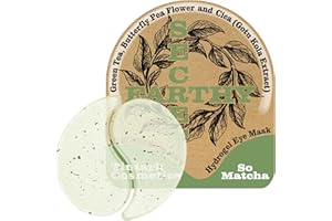 SoMatcha Under Eye Patches 28 Pairs – Hydrogel Eye Mask with Green Tea, Butterfly Pea & Centella for Dark Circles, Puffiness,