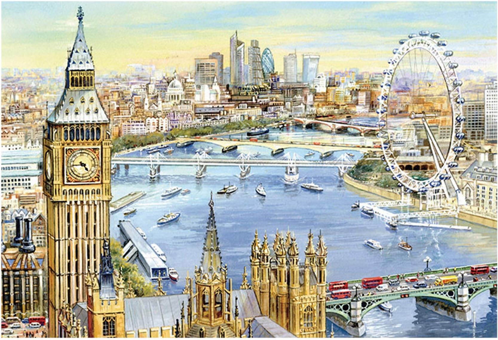 WAFamily Puzzle 1000 Piece Jigsaw Puzzle for Adults or Kids Places of Historic Interest - Entertainment DIY Toys for Gift Decor Creativity Fairy Tales Patte Puzzles Toy Gift Mural (D)