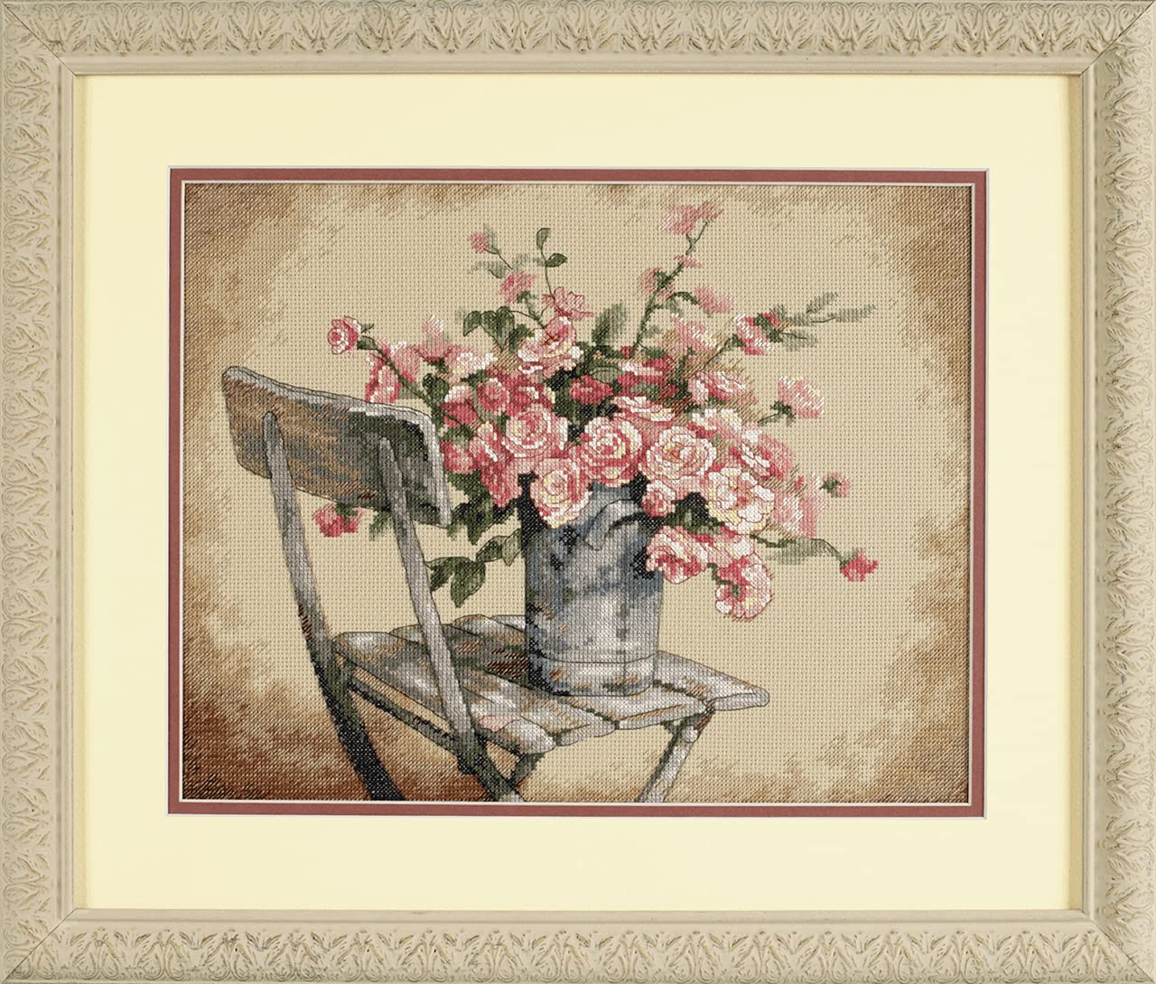 DIMENSIONS 35187 Roses ON White Chair, Beige — image 1