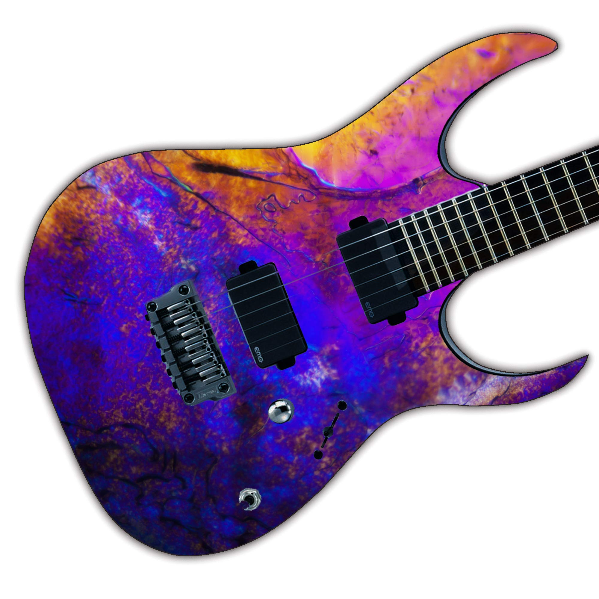 DesignDivil Custom Guitar/Bass Sticker Vinyl Wrap Laminated Air Lease Print Decal. Purple Haze GS12