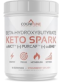 Keto Spark Energy Supplement - Exogenous Ketone Drink Mix with BHB Salts (goBHB), MCT Powder (goMCT), Organic Caffeine (PurCaf), Collagen - Ketogenic Diet, Weight Loss & Fat Burning - 7.65oz