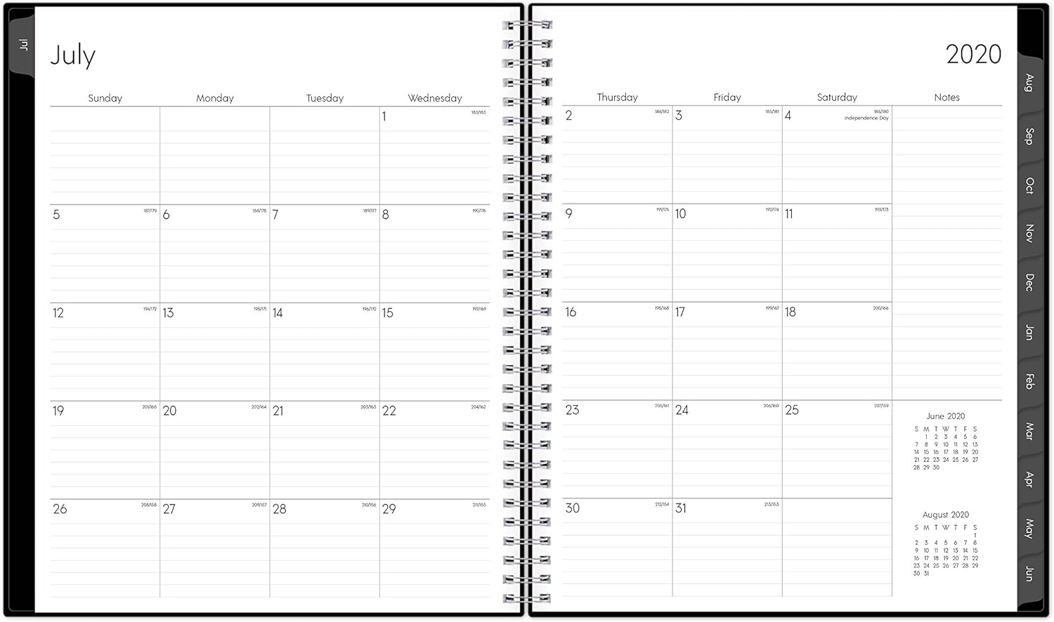 Blue Sky 2020-2021 Academic Year Monthly Planner, Flexible Cover, Twin-Wire Binding, 8" x 10", Enterprise : Office Products