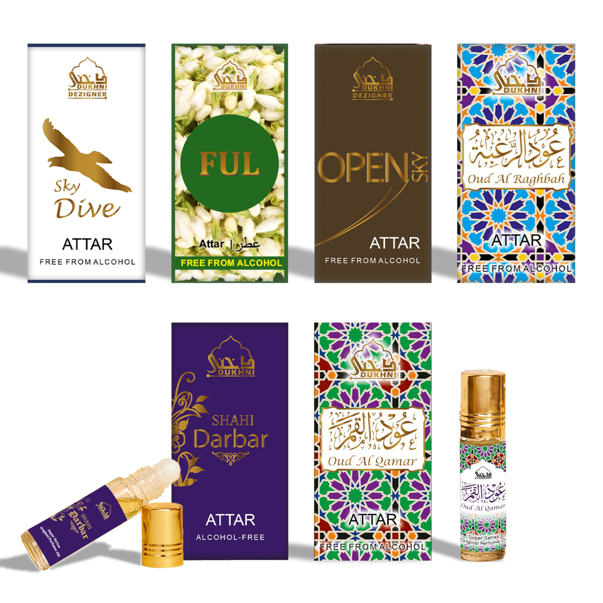 Mixed Attar Oil Set by Dukhni | Arab perfume oils