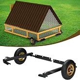 TOPOWN Chicken Coop Wheels Kit, Chicken Tractor Wheels Lift Kit Set of 2 | Heavy Duty Chicken Coop Wheel Lift Kit, Chicken Run Wheel System, Weatherproof, Enhancement of Safety and Durability