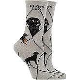 WHD Black Lab Crew Socks for Women & Men | Gift for Dog Lovers, Cute Pet Socks
