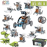 ToyVelt 15 in 1 Solar Robot Kit - Incl 2 Solar Building Toy Sets and A Beautiful Storage Container - Solar Powered by…