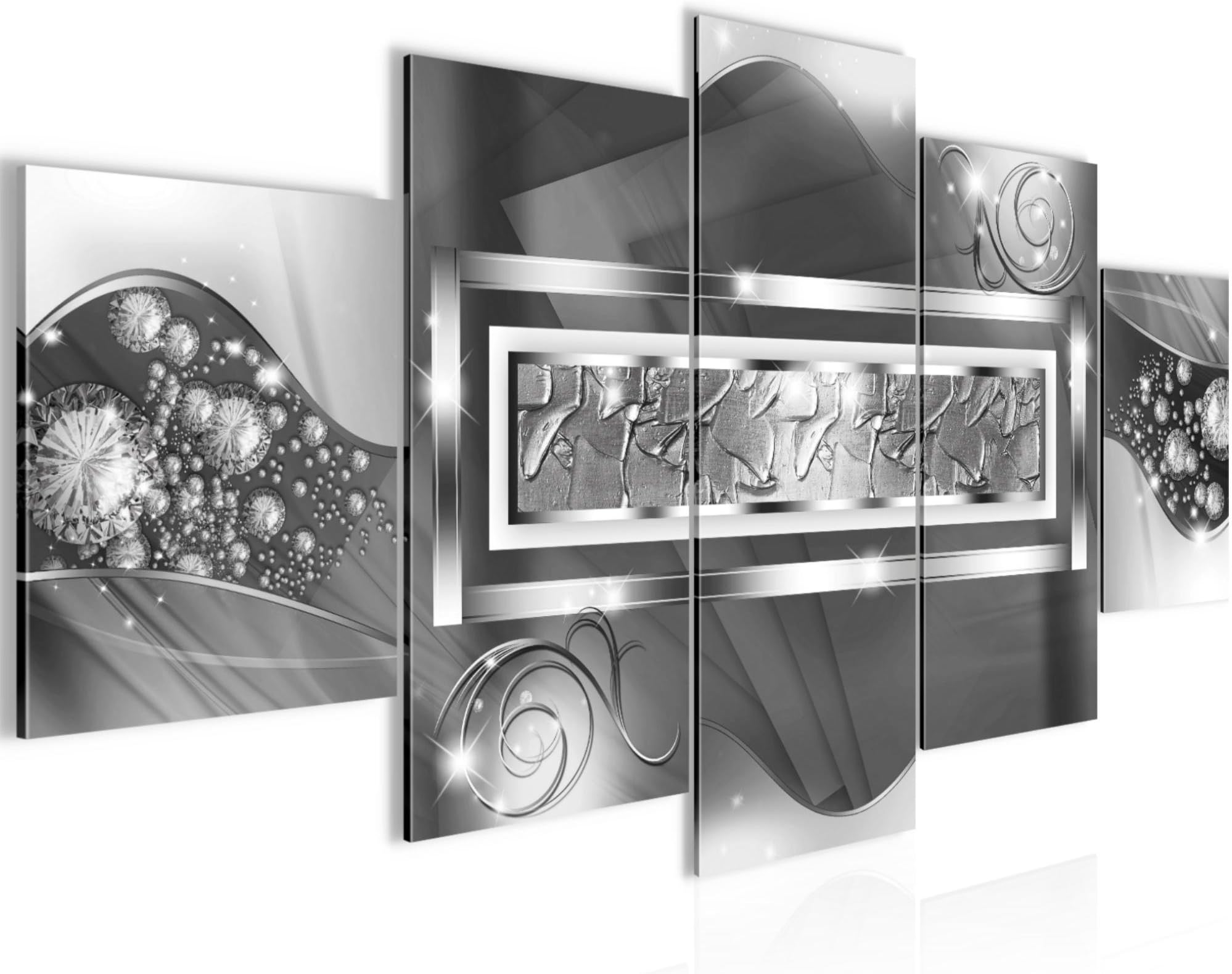 Picture Abstract Wall Decoration 200 x 100 cm Canvas Vlies Non- Woven - Decoration Art for Living Room Bedroom - 108051b