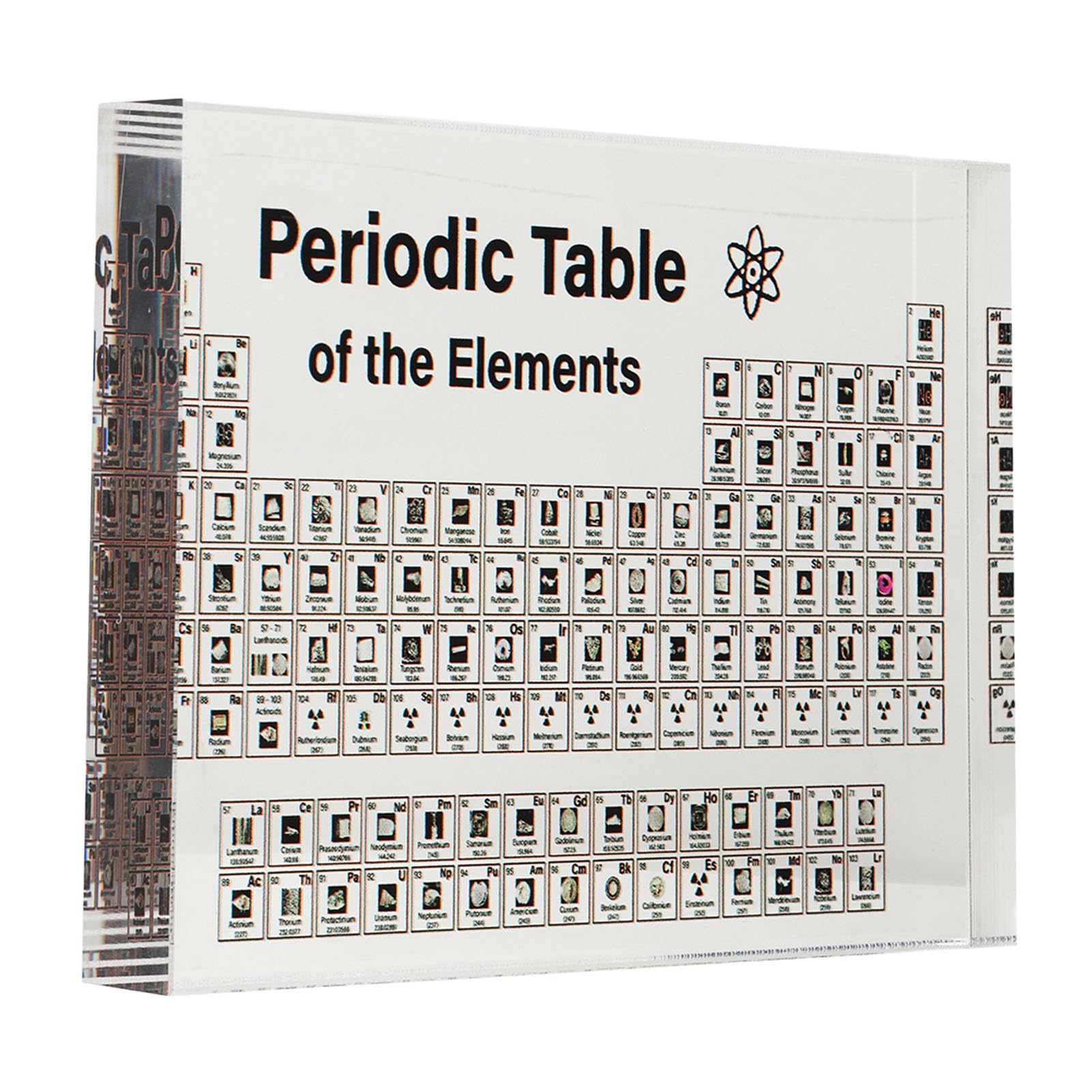 Periodic Table with Real Elements Inside, Acrylic Periodic Table Display with 83 Real Elements Samples, Craft Decoration Teaching Tool for Kid, Students, Teacher, Science Lovers
