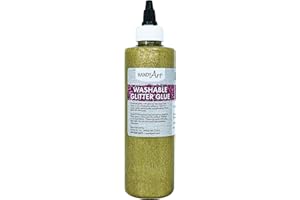 Handy Art Washable Glitter Glue 8 Ounce, Gold