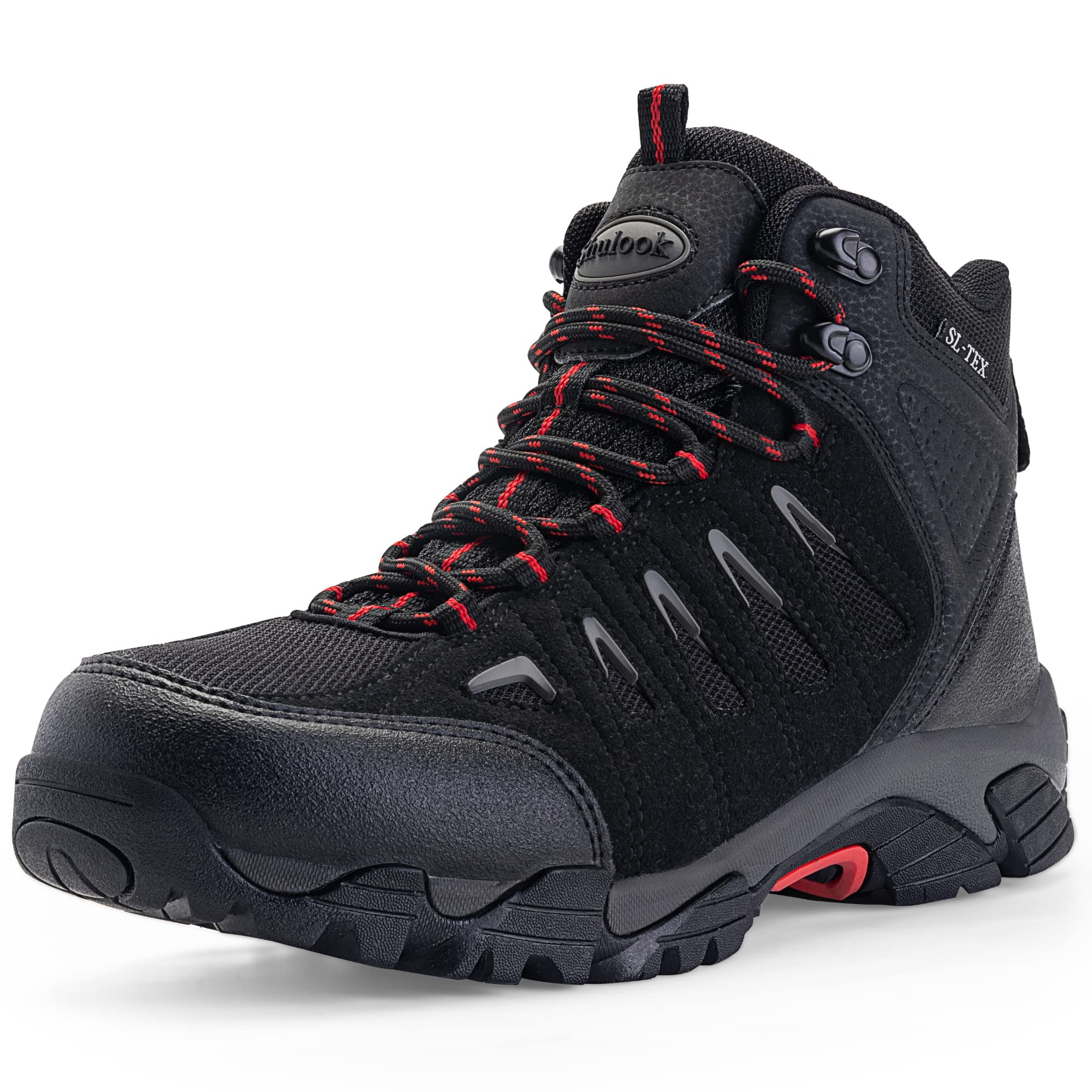 Photo 1 of ***DIRTY*** SHULOOK Men's Waterproof Hiking Boots Non-Slip Lightweight Mid Top Ankle Boot Breathable Hiker Trekking Shoes