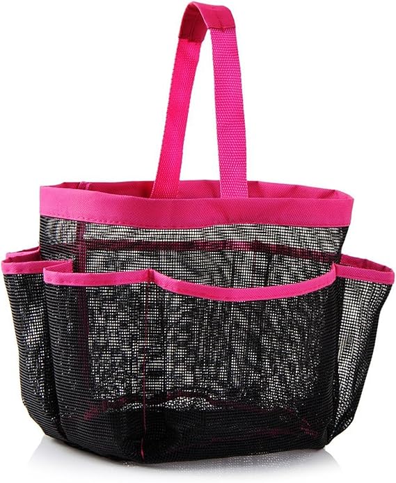 Mesh Shower Caddy Shower Tote Bag with 8 Storage Pockets Quick Dry
